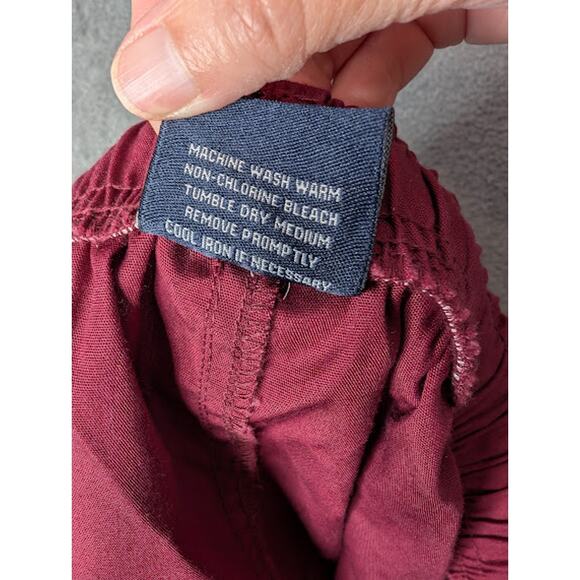 DAGACCI unisex cargo scrub pants XL Burgundy drawstring NWOT - Picture 8 of 8